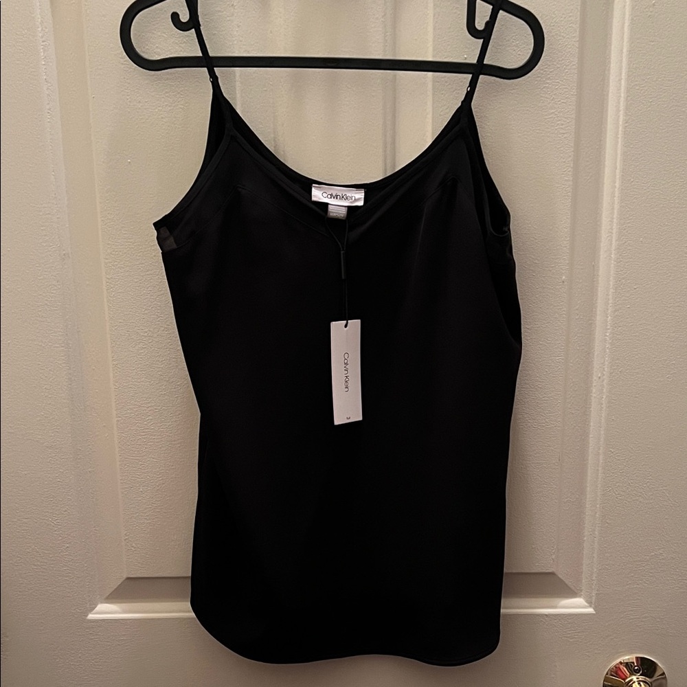 Calvin Klein Women's Black Satin Top